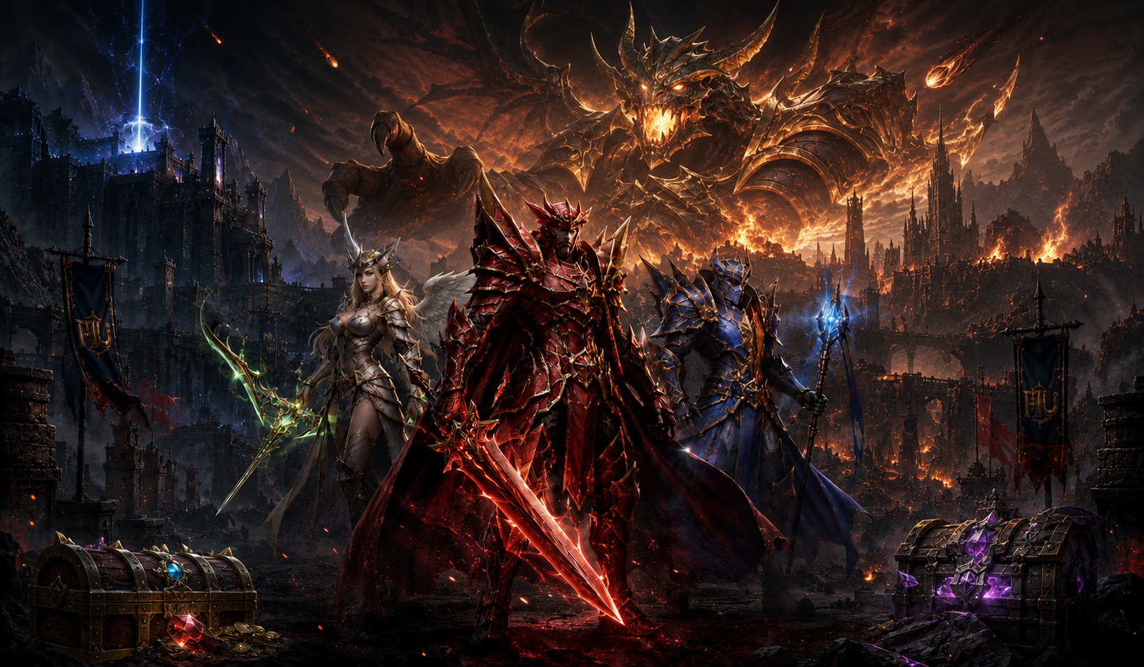 Escena épica del mundo de Mu Online